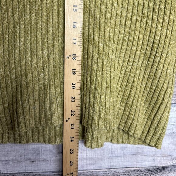 Sundance Toasty Dimensions Turtleneck Sweater Sz S Green Cozy Cotton Silk Blend - Picture 5 of 9